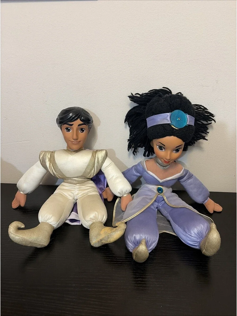 Disney - Aladdin - Princess Jasmine - Vintage 1993 Plush Dolls w/ Plastic Head